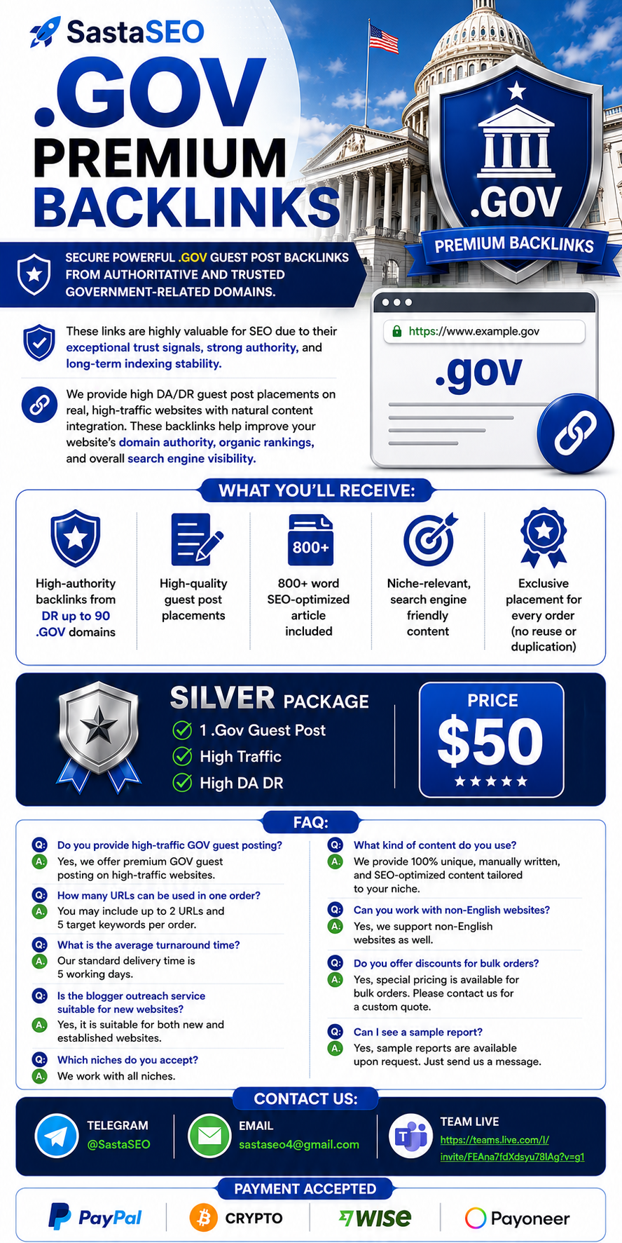 .GOV  Guest Post Backlinks