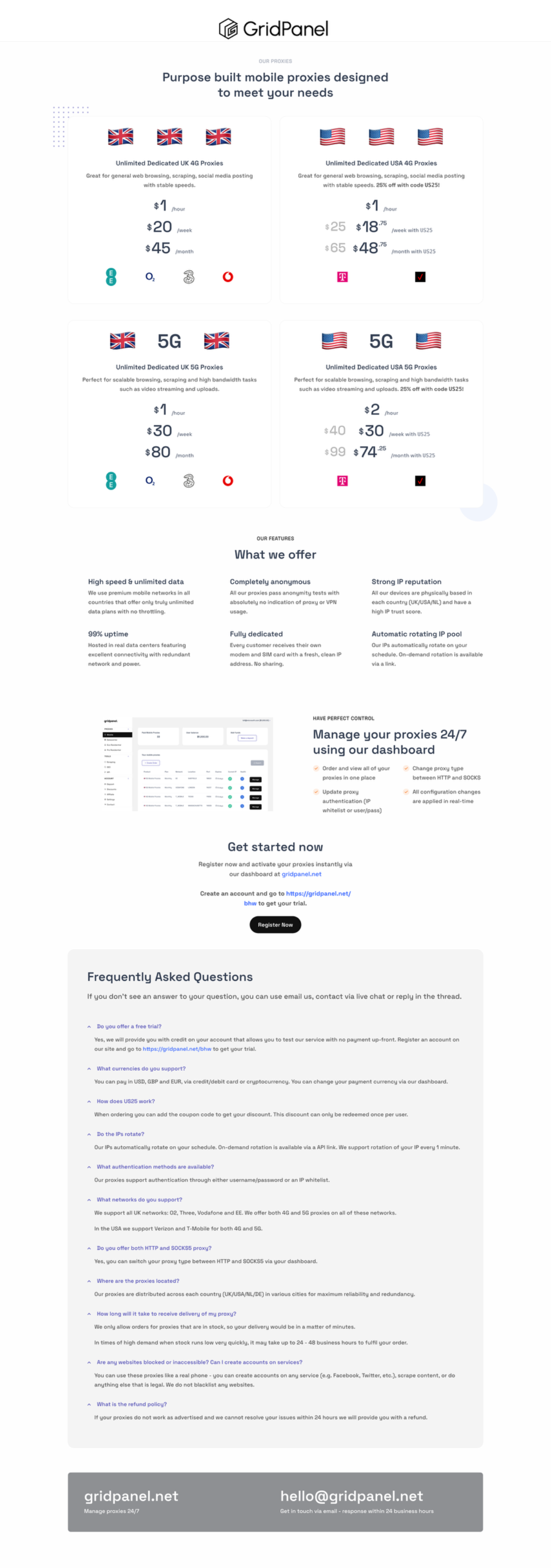 GridPanel mobile proxies