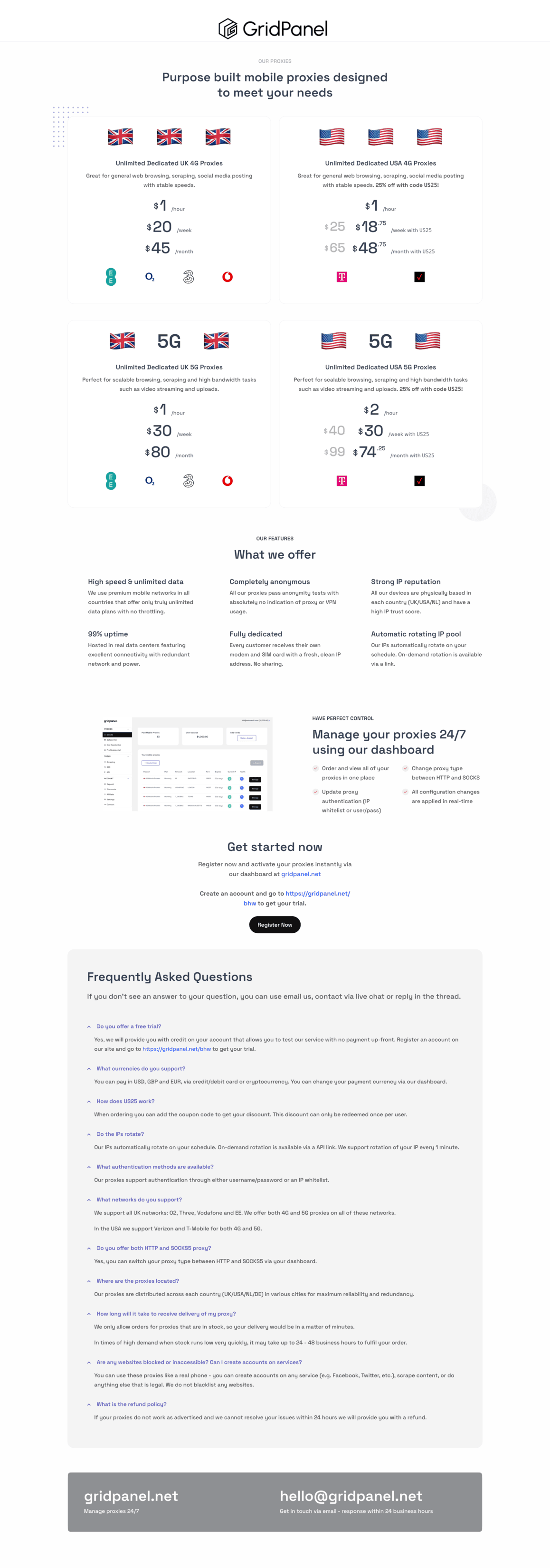 GridPanel mobile proxies