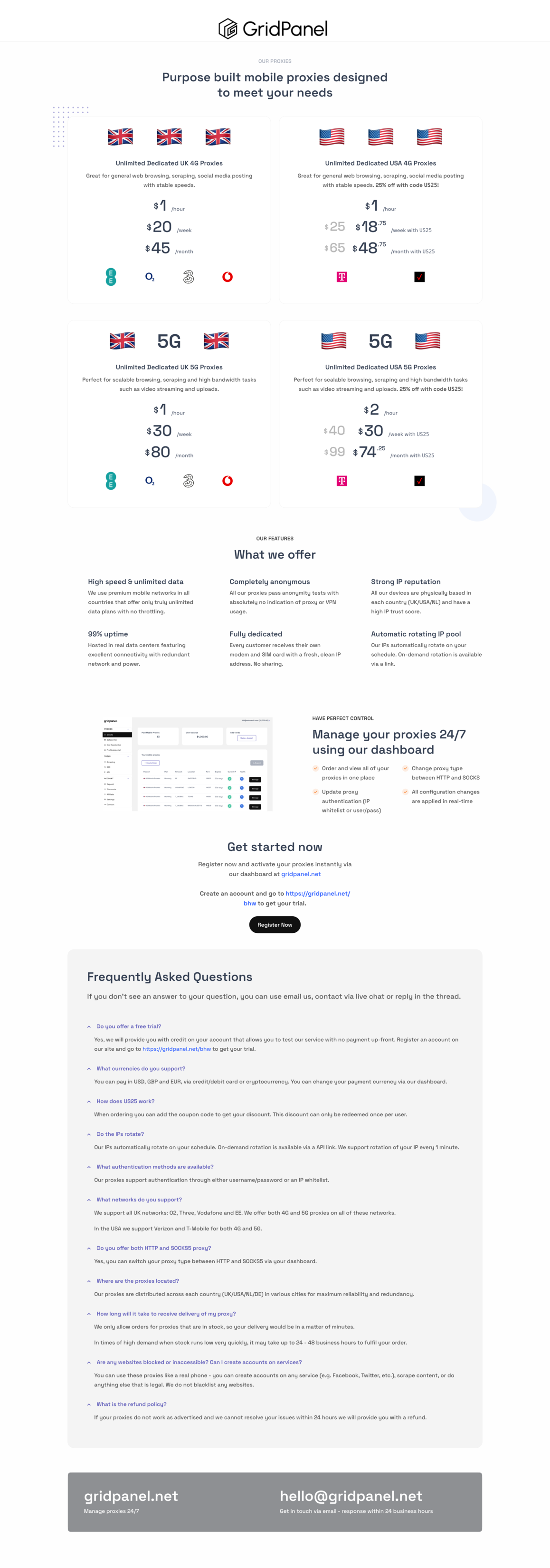 GridPanel mobile proxies