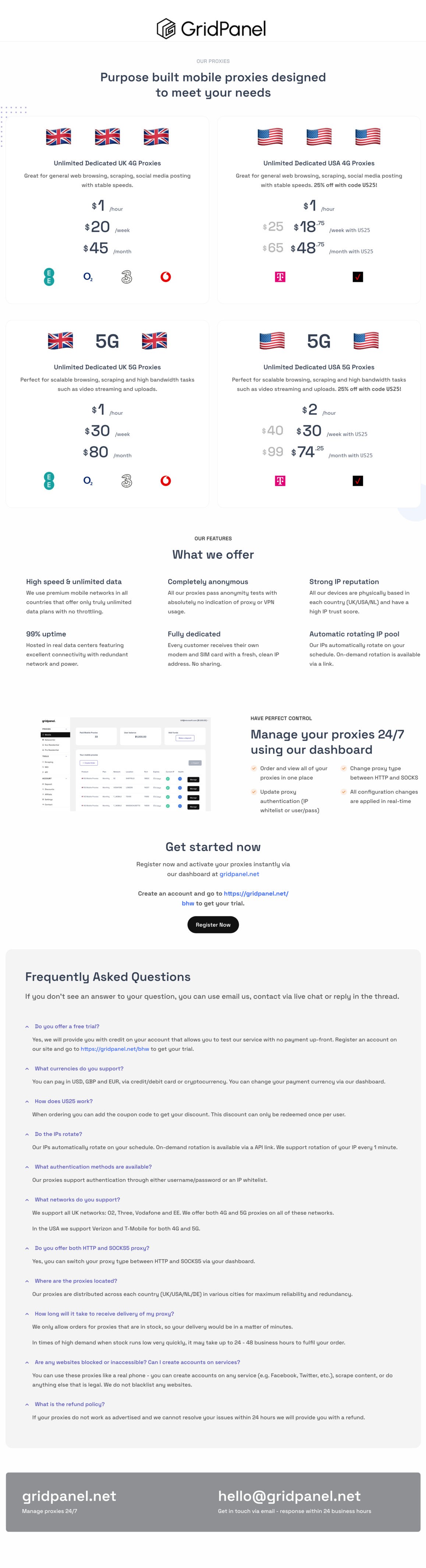 GridPanel mobile proxies