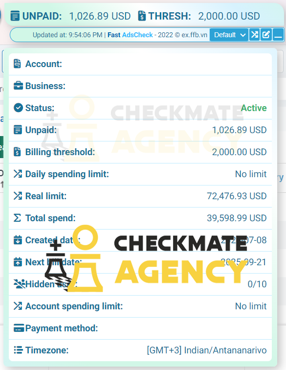 HIGH QUALITY AD ACCOUNT - DO YOU WANT IT?
