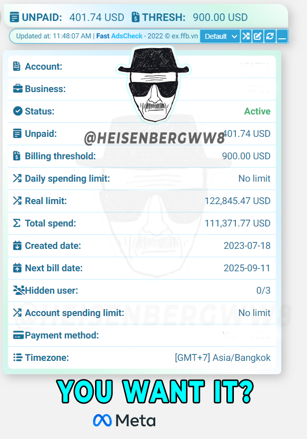 HIGH QUALITY AD ACCOUNT !!!