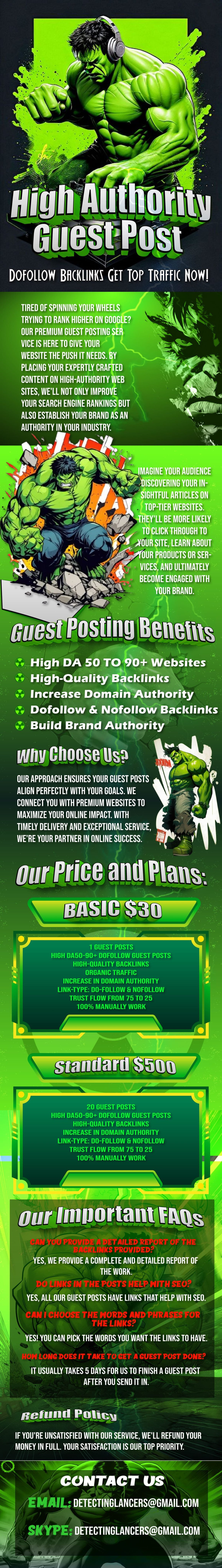 High Quality Guest Post Backlinks | Organic Traffic | High Authority