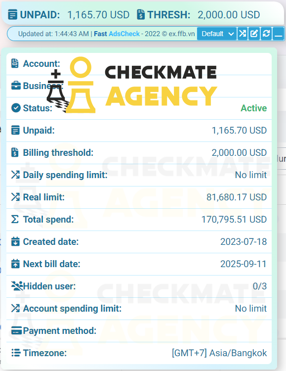 HIGH QUALITY META AD ACCOUNT!!!