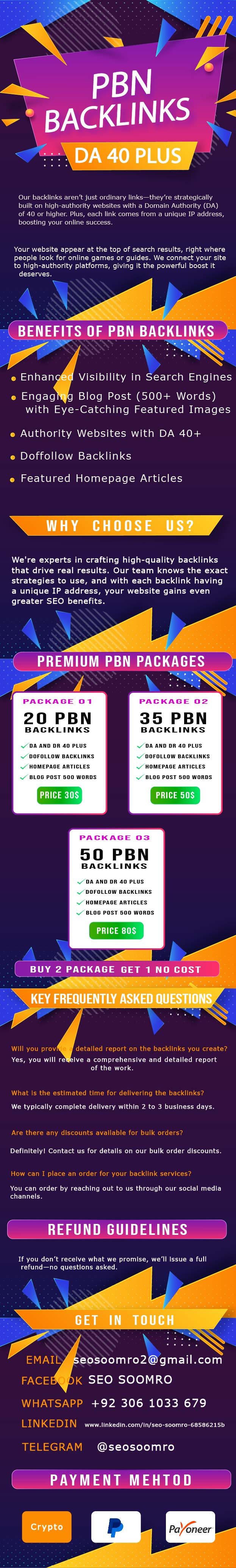 I will do provide 50 PBN backlinks with DA 40 plus