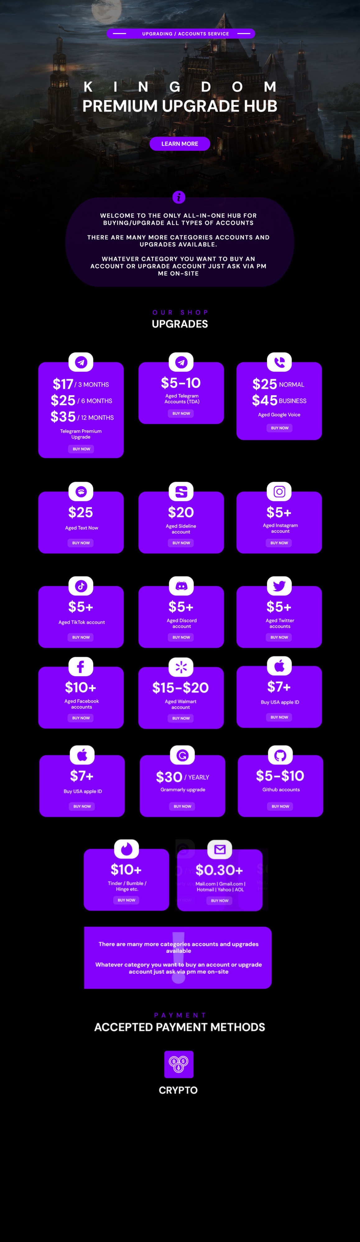 Kingdom All in one upgrade service