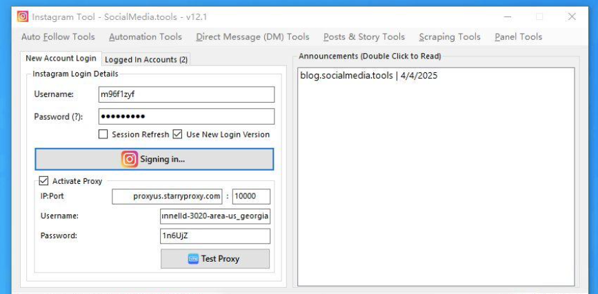 Manage Unlimited Accounts with IGTOOL Using Proxy Support!