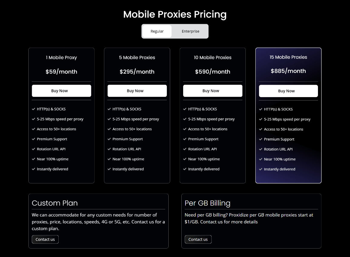 Proxidize-Mobile-Proxies-Pricing