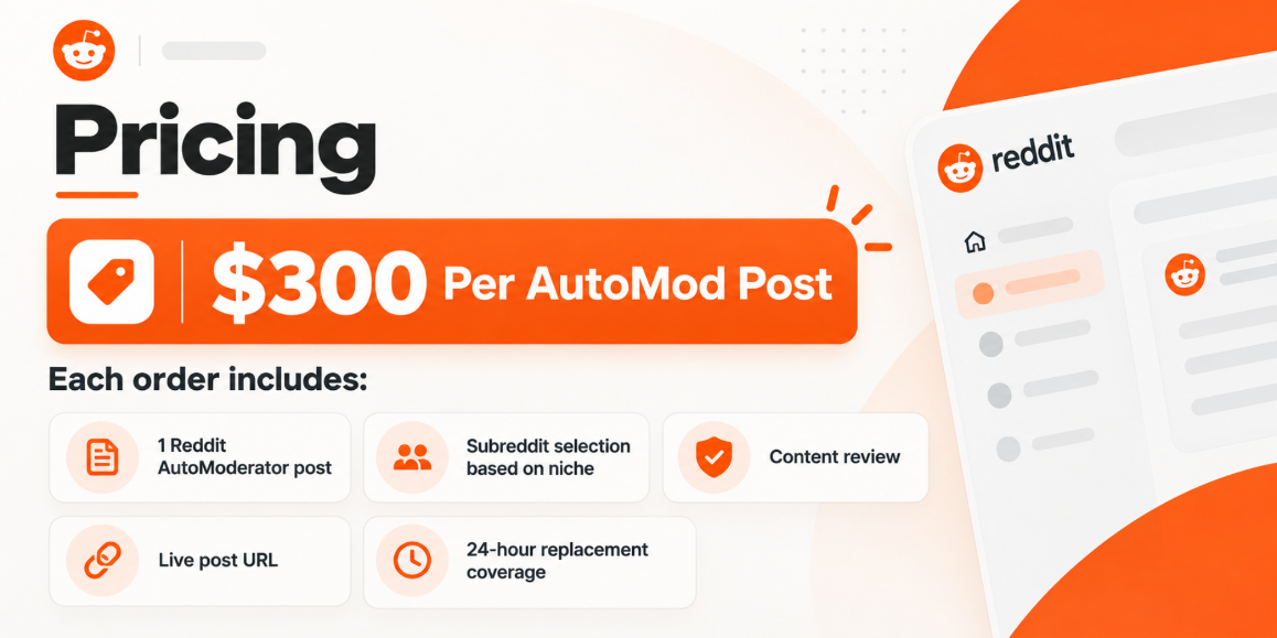 ⚡ Reddit AutoMod Post Placement Service | Casino • IPTV • Gaming ...