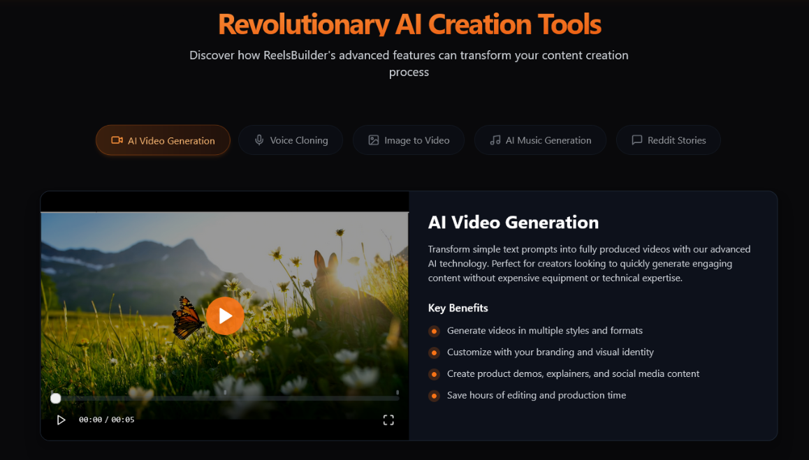 ReelsBuilder Features – Full-Stack Creation Suite.png