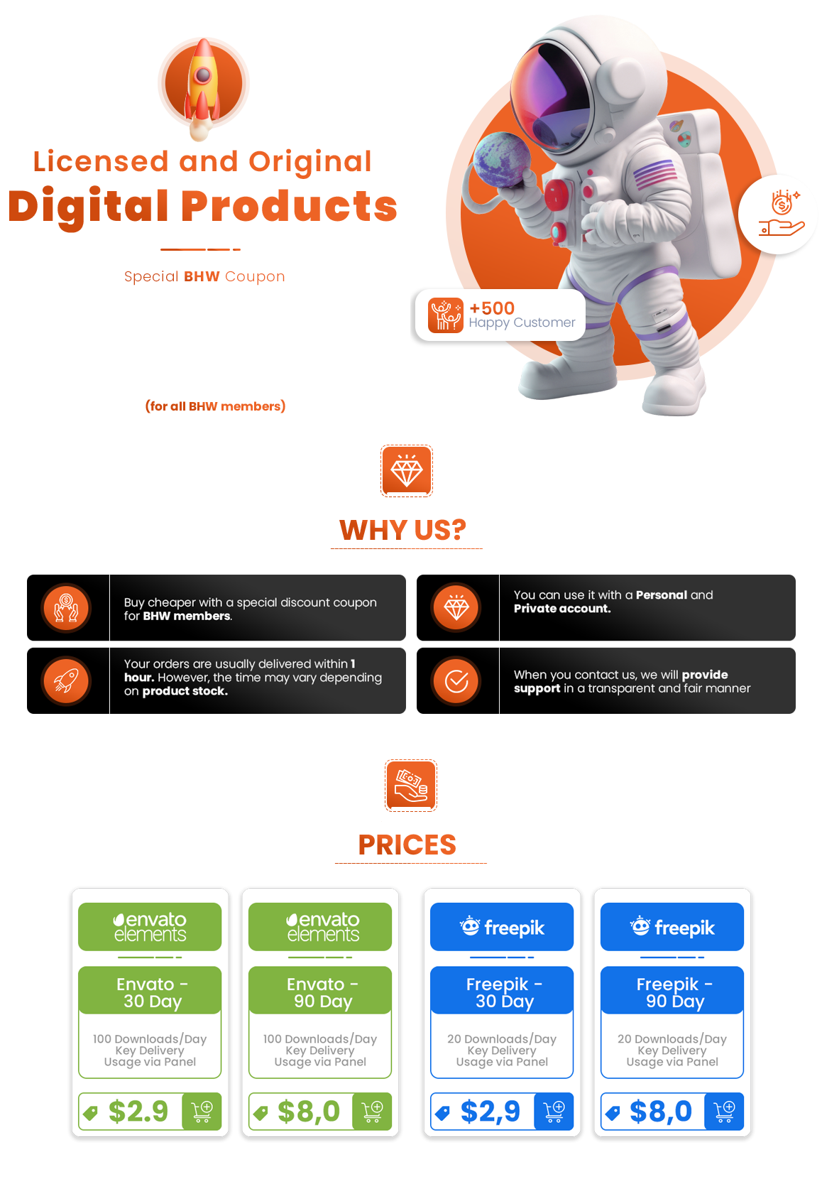SEMRUSH GURU ✅ ENVATO Elements ✅ FREEPIK ✅ Wordpress ⭕ SHUTTERSTOCK ✅ Lisanspace✅ Discount for BHW Members✅