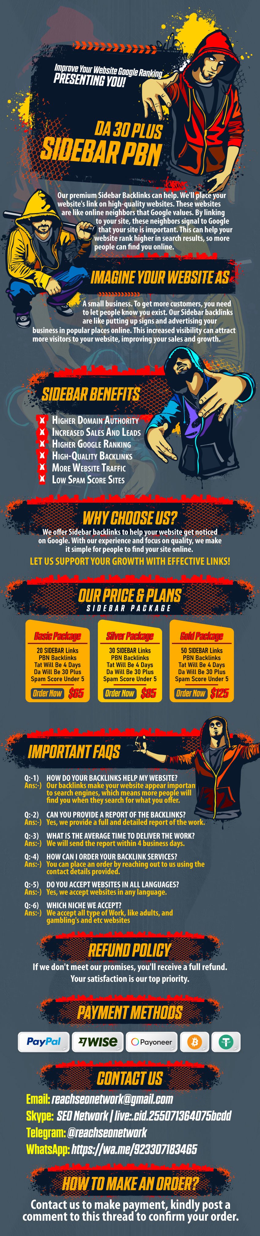 Sidebar SEO Links