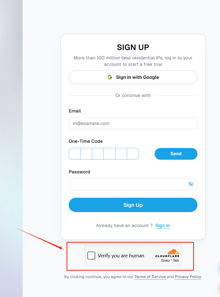 Signup MoMoProxy For residential proxy