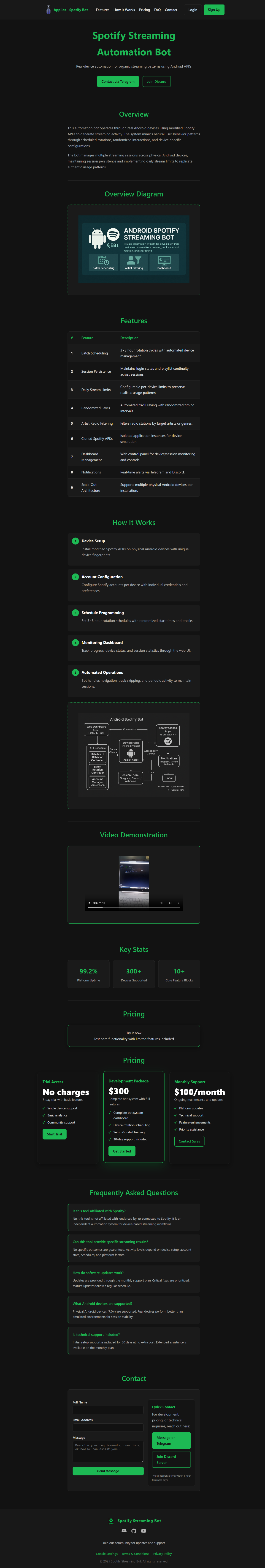 Spotify Streaming Automation Bot