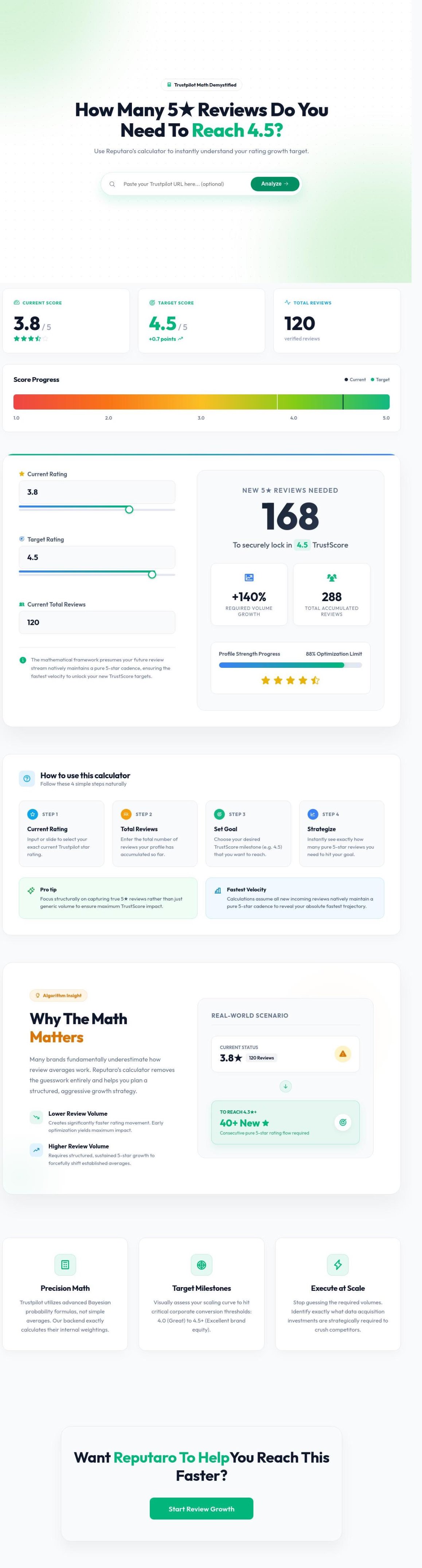 Trustpilot Reviews Calculator