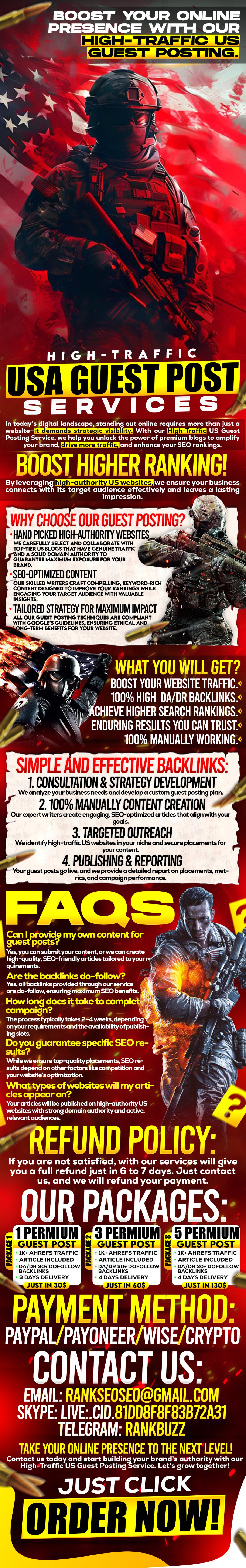 USA Guest Post High Traffic DA DR 50 GOOGLE Ranking