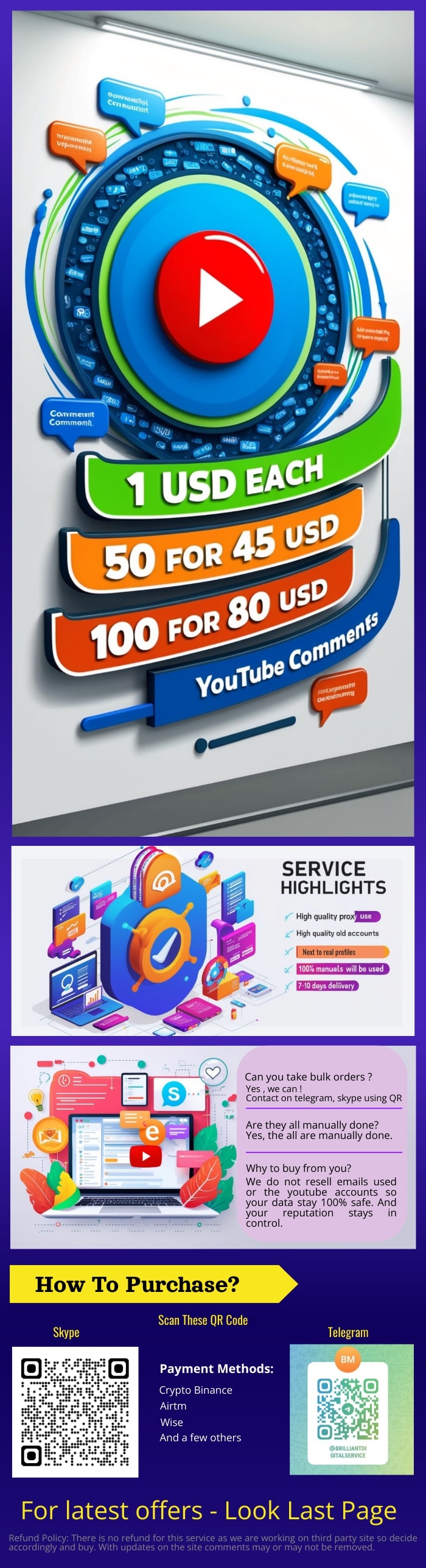 YouTube Comments SEO service